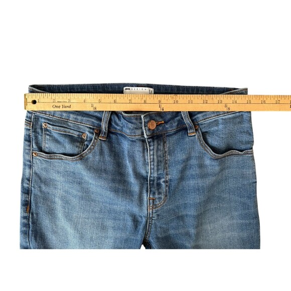Asos Design Jeans Women's 30" Medium Wash Slim Straight 25" Inseam High Rise - Picture 4 of 12